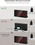 PPLEE Alarm Clock for Bedroom, Large Number Digital Clock - Image 6