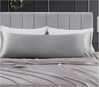 Aormenzy Satin Body Pillow Cover Set of 2, 20x54 Inches Silver Grey Case - Image 7