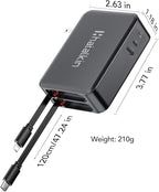 65W for MacBook Pro Charger, 5-in-1 Retractable Wall Charger Plug for iPhone 17 - Image 9