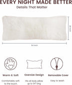 ZonLi Fuzzy Body Pillow Cover, 20 x 54 Pillowcase, Faux Fur Long Pillow Cover - Image 4