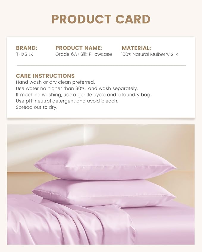 THXSILK 100% Mulberry Silk Pillowcase - Image 8