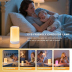 Touch Night Light Rechargeable LED Mood Lamp 7 RGB Color Ambience Lighting - Image 3