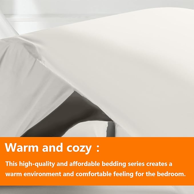 TAIMIT Ivory Twin Size Comforter Set - Image 2
