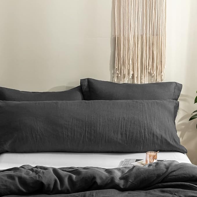 Simple&Opulence Body Pillow Cover 20" x 54", 100% Pure Linen, Ultra Soft and - Image 6
