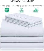 LuxClub 5 PC Sheet Set Bed Sheets Deep Pockets 16" Eco Friendly Wrinkle Free - Image 2