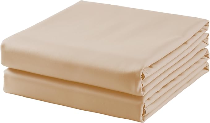 2-Pack Cotton Twin Flat Sheet Only, 600 Thread Count 100% Egyptian Cotton Top by ZaizaiHome