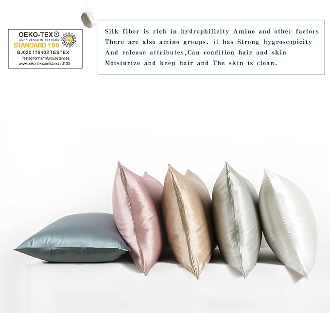 DISANGNI 100% Silk Pillow Cases 2 Packfor Hair and Skin, - Image 7