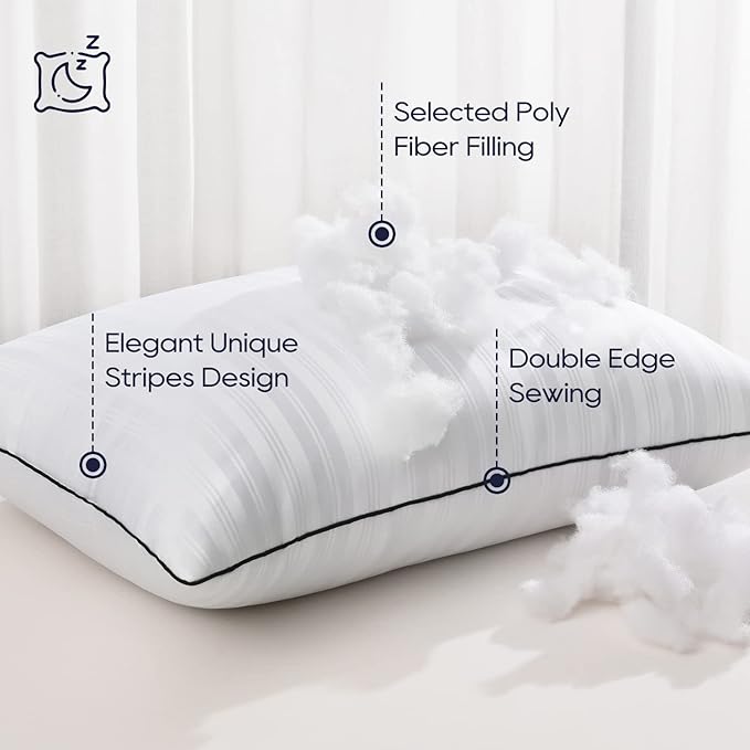 downluxe Bed Pillows Standard Size Set of 2 - Image 5