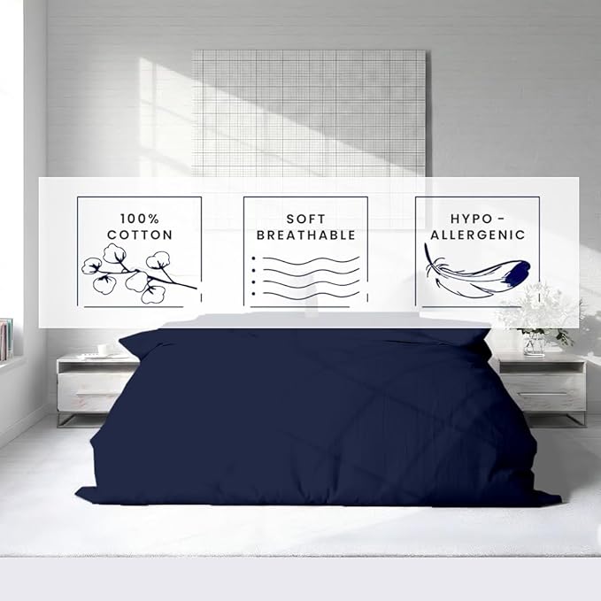 Kotton Culture 3 Pc 120" x 98" Duvet Cover Set Oversized King 100% Egyptian - Image 6