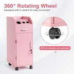 Modern Styling Station Cart for Hair Stylist, Wooden Hair Salon Station Storage - Image 6