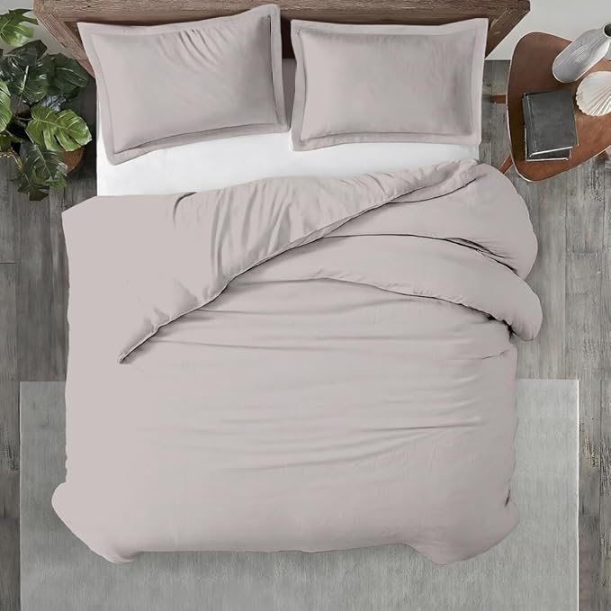 Kotton Culture 3 Pc Duvet Cover King Size Set-100% Egyptian Cotton 600 Thread by KottonCulture