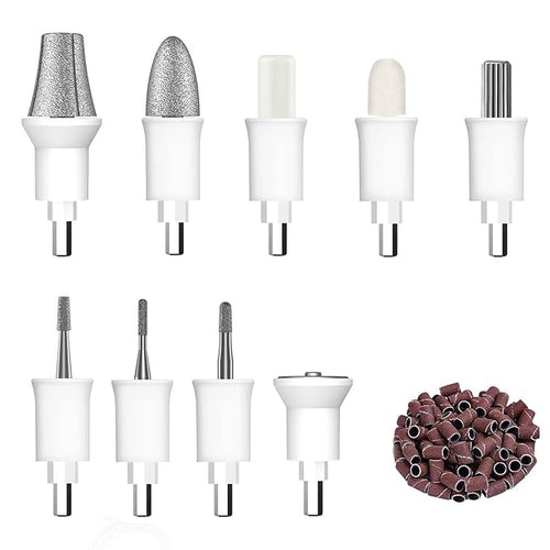 9pcs Nail Drill Bits Sets with 50Pcs File Sanding Bands, Professional Rotary by Hoxida