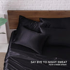 MR&HM Satin Bed Sheets, Queen Size Sheets Set - Image 5