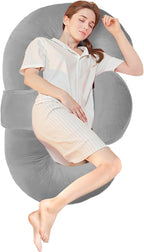 Pregnancy Pillows for Sleeping, E Shaped Maternity Pillow for Pregnant Women by SchnauzerHome