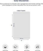 Tens Towels Pack of 4 Extra Large Bath Towels 30 x 60 Inches, 100% Cotton - Image 7