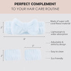 Ayesha Blue Spa Headband and Wristband Set - Image 4