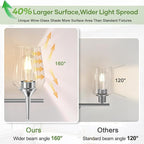 MOKATNG 3-Light Bathroom Light Fixtures, 19.5 in Brushed Nickle Vanity Lights - Image 8