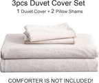 PURE ERA Jersey Knit Duvet Cover Set 100% T-Shirt Cotton Super Soft Comfy 3pc - Image 6