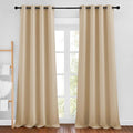 NICETOWN Biscotti Beige Curtains 96 inches Long, Grommet Thermal Insulated by NICETOWN