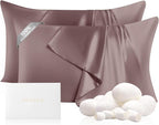 THXSILK Set of 2 Mulberry Silk Pillowcases by THXSILK