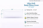Evolive Ultra Soft Microfiber Body Pillow Cover/Pillowcases 21"x54" - Image 2