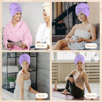 HOMEXCEL 5 Pack Microfiber Hair Towels - Image 7