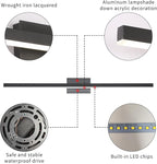 Joossnwell LED Vanity Light Black 47.2inch Modern Bathroom Lighting Fixtures - Image 7