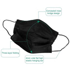 NNPCBT Black Disposable Face Masks 50PCS 3 Ply - Image 7