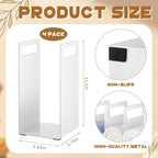 LEIFIDE Set of 4 Interlocking Towel Organizer Metal Bathroom Towel Storage Rack - Image 3
