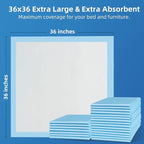 SOFYFINE 100 Count Extra Large Chucks 36"x36" Thicken Elderly Adults - Image 2