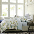 mixinni Boho-Chic King Size Duvet Cover Paisley Light Blue and Light Green Long - Image 2