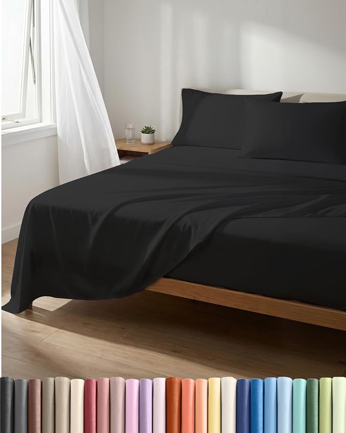 Lightweight 4 Piece Bed Sheet Set Queen Size by CGKUnlimited
