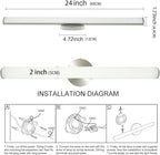 OOWOLF LED Bathroom Vanity Light, 16W 24inch Bathroom Lights Fixture, 1600LM - Image 7