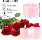 Rose Scented Candle Tealight Candles in Clear Cup, 8 Hours Consistent Smkless - Image 4