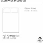 Linen Home 100% Cotton Percale Weave Fitted Sheet, Full Size, Brushed Rose - Image 7