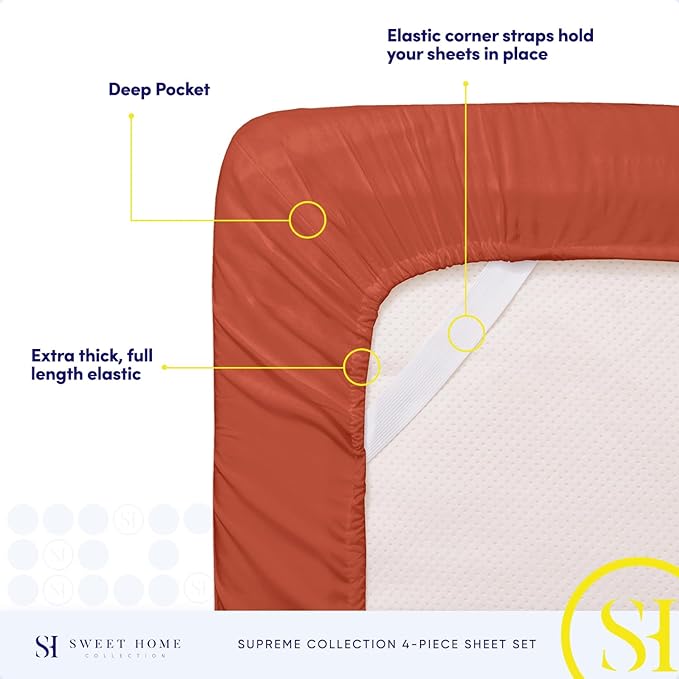Twin Sheets - Breathable Luxury Sheets - 1800 Supreme Collection Extra Soft - Image 5