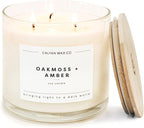 Calyan Wax Co. Oakmoss & Amber 3 Wick Scented Candle by CalyanWaxCo