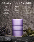 M&SENSE Eucalyptus Lavender Scented Candles Large, Natural Soy Candles 21.2oz - Image 2