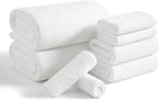 8 Piece Bath Towel Set White|2 Oversized Large Bath Sheet, 2 Hand Towels by JessyHome