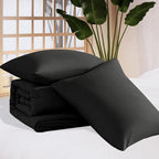 WRENSONGE Comforter Full Size, 3 Piece Black Soft Full Comforter Sets- Warm - Image 7