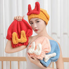 Microfiber Hair Drying Cap, Ultra Absorbent Hair Towel Wrap Turban - Image 8