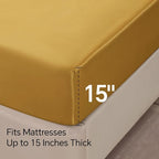 BEDELITE Satin Fitted Sheet and Pillowcase Set, Luxury Soft Similar to Silk - Image 5