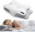 Cervical Neck Pillow for Side & Back Sleepers, Ergonomic Memory Foam Pillow for by Unknown