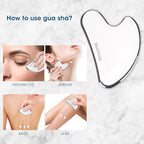 Bealihelp Face Roller and Gua Sha, Stainless Steel Facial Roller and Guasha Tool - Image 5