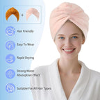 Microfiber Hair Drying Towel Wrap - Image 2