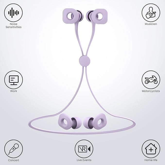2 Pairs of Earplugs for Sleeping, Reusable Hearing Protection Ear Plugs - Image 2