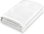 Homiest White Satin Twin Flat Sheet by Homiest