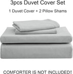 PURE ERA Jersey Knit Duvet Cover Set 100% T-Shirt Cotton Super Soft Comfy 3pc - Image 7