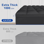 Queen Mattress Topper, Extra Thick Mattress Pad Cover - Image 2