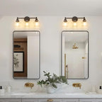 3-Light Bathroom Light Fixture Black Vanity Lights Over Mirror Modern Wall - Image 2